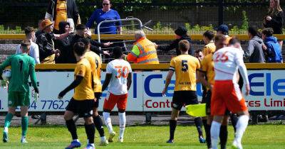 Supporters clash during Blackpool's pre-season 'friendly' clash at Southport