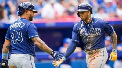 Vladimir Guerrero-Junior - Shane Macclanahan - Paredes, Franco home runs lift Rays over Blue Jays in 1st game of doubleheader - cbc.ca - county Sanders - county Bay