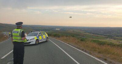 Man airlifted to hospital after car came off moorland road and rolled 30ft down embankment