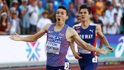 Karsten Warholm - Noah Lyles - Jakob Ingebrigtsen - Olympic champions Warholm, Ingebrigtsen, Stahl falter on day of upsets - channelnewsasia.com - Britain - Ukraine - Spain - Italy - Brazil - Australia - Norway -  Santos - Slovenia - Lithuania