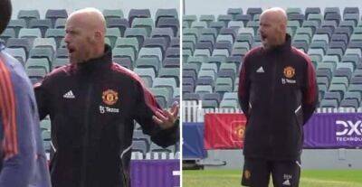 Man Utd's Erik ten Hag drops X-rated comment during training drill
