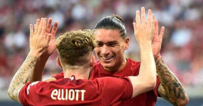 Jurgen Klopp - Roberto Firmino - Darwin Núñez - Darwin Nunez has officially arrived at Liverpool as he bags 4 goals vs RB Leipzig - msn.com - Manchester - Uruguay