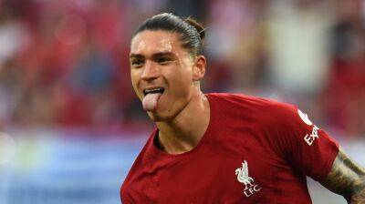 Roberto Firmino - Darwin Núñez - Darwin Nunez scores four, Liverpool devours RB Leipzig – video highlights - nbcsports.com - Manchester - Egypt -  Sancho