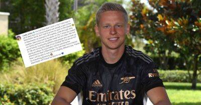 Oleksandr Zinchenko and his wife send emotional Man City messages as Arsenal confirm transfer