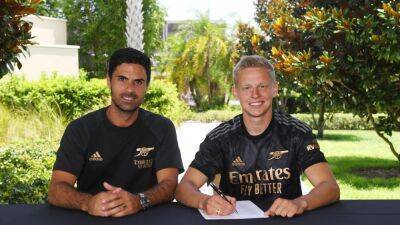 Oleksandr Zinchenko joins Arsenal from Manchester City to reunite with Mikel Arteta in North London