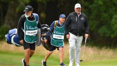 Clarke takes two-shot lead at Senior Open; Ames third