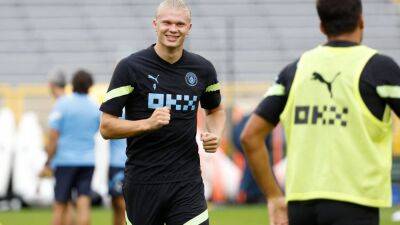 Erling Haaland prepares for Manchester City debut against Bayern Munich - in pictures