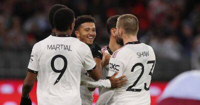 'That combo again' - Man United fans rave over two players in build-up to Jadon Sancho goal vs Villa