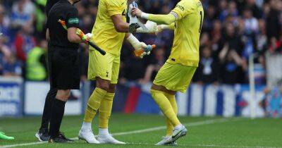 Fraser Forster in smirking reaction to Rangers boo boys as former Celtic stopper shares knowing Hugo Lloris glance