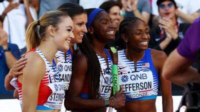 US women shock Jamaican superstars to win 4x100m relay