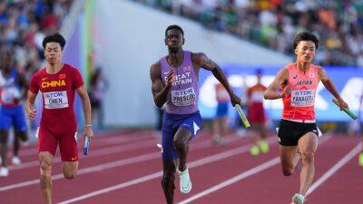 Great Britain win surprise bronze in men’s 4x100m relay at World Championships