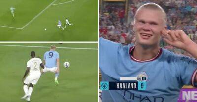 Erling Haaland goal: Man City man's highlights as he scores on debut vs Bayern Munich