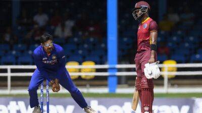 West Indies - Nicholas Pooran - Kyle Mayers - Shikhar Dhawan - Watch: Deepak Hooda Strikes To Dismiss Dangerous Kyle Mayers In 2nd ODI - sports.ndtv.com - India