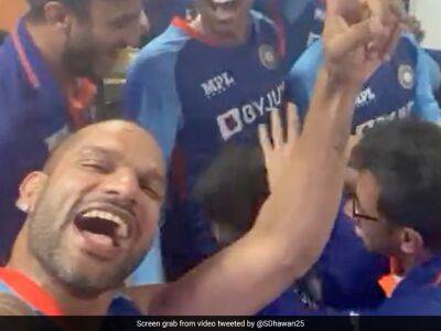 Watch: Shikhar Dhawan Leads Team India's Crazy Celebration After WI Series Win