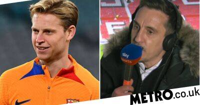 Gary Neville tells Frenkie de Jong to take ‘legal action’ against ‘bullies’ Barcelona amid Man Utd saga
