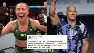 Dwayne 'The Rock' Johnson gives UFC star Molly McCann permission to use iconic WWE move