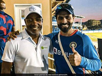 Ravindra Jadeja Meets "Legend" Brian Lara, CSK Says "Big Fan Of Your Work"