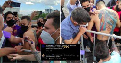 Lionel Messi - Paris Saint-Germain - Lionel Messi: Argentina star kept promise to Brazil fan with tattoo of him - givemesport.com - Brazil - Argentina -  Santiago