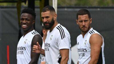 Benzema, Rudiger and Hazard train with Real Madrid ahead of Juve friendly - in pictures