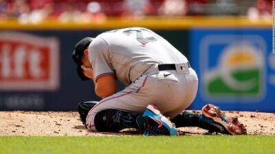 Don Mattingly - Miami Marlins' Daniel Castano hit in head by 104mph line drive - edition.cnn.com
