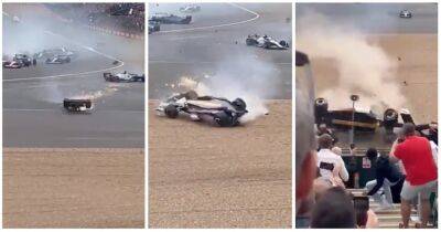 Guanyu Zhou - British GP crash: Fan footage of Zhou Guanyu’s horror accident - givemesport.com - Britain - China