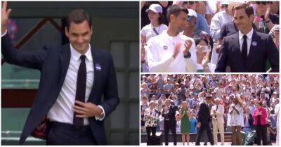 Roger Federer given spine-tingling standing ovation by Wimbledon crowd at Centre Court celebrations
