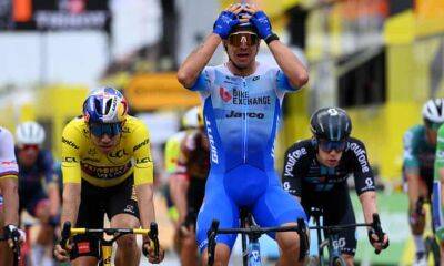 Dylan Groenewegen enjoys redemption to win stage three of Tour de France