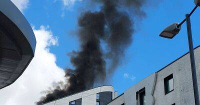 Black smoke seen over London as 100 firefighters battled huge blaze at block of flats