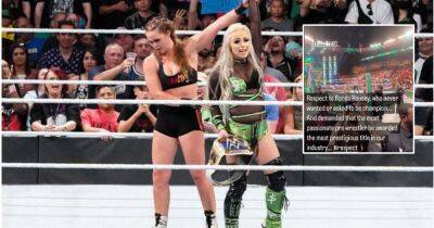 Ronda Rousey - Liv Morgan - Liv Morgan: Rumours suggest Ronda Rousey demanded to drop title to her - givemesport.com