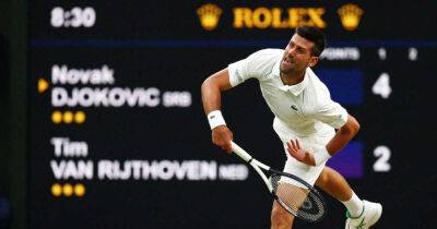 Wimbledon 2022 LIVE: Novak Djokovic faces Tim Van Rijthoven after Jannik Sinner defeats Carlos Alcaraz