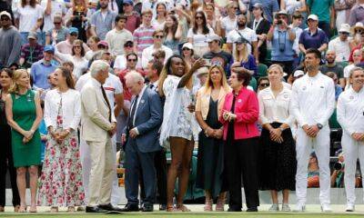 Former Wimbledon champions line up on Centre Court to celebrate centenary