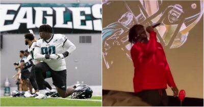 Eagles rookie Jordan Davis steals the show with incredible signing performance - givemesport.com - Georgia - county Eagle - Jordan - county Davis