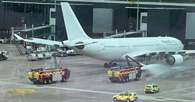 Fire crews scrambled to Manchester Airport following reports of blaze on TUI plane