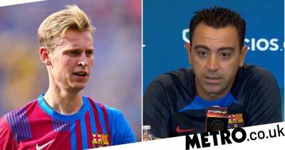 Barcelona boss Xavi makes Frenkie de Jong admission amid Manchester United and Chelsea transfer links