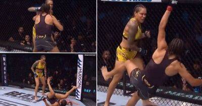 UFC 277: Amanda Nunes' right-hook on Julianna Pena in slow motion is so brutal