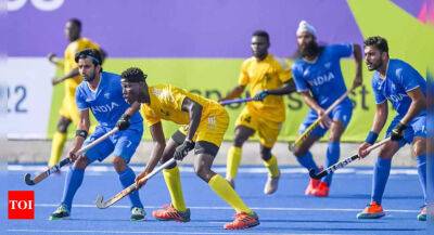 Harmanpreet Singh - Jugraj Singh - Shamsher Singh - Mandeep Singh - CWG 2022: India rout lowly Ghana 11-0 in men's hockey - timesofindia.indiatimes.com - India - Ghana