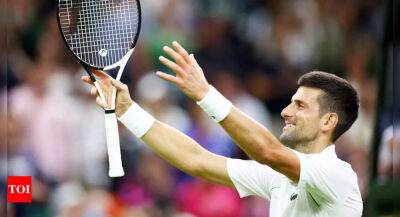 Carlos Alcaraz - Tim Van-Rijthoven - Wimbledon: Novak Djokovic tames wildcard Tim van Rijthoven to enter quarterfinals - timesofindia.indiatimes.com - Netherlands - Spain - Italy
