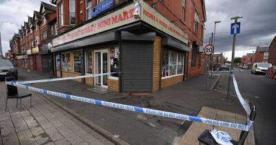 Police investigating 'violent disorder' outside shop as pavement left covered in blood