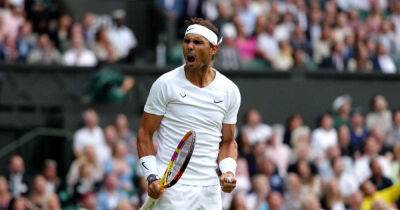 What time is Rafael Nadal playing at Wimbledon today?