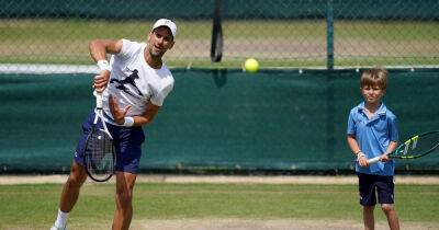 Djokovic practises with son, seven, ahead of Wimbledon quarter-final