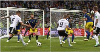 New angle of Toni Kroos' iconic free-kick v Sweden is so outrageously good that it's gone viral
