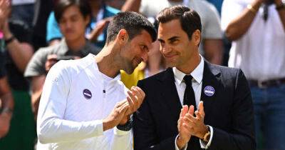Roger Federer - Emma Raducanu - Nick Kyrgios - Serena Williams - Tim Henman - Justine Henin - Novak Djokovic reveals what he told Roger Federer during Wimbledon’s Centre Court celebrations - msn.com - Britain - Serbia