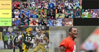 NFL: Ranking quarterbacks from 'Elite' to 'Delete'