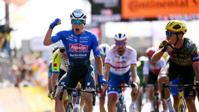 Jasper Philipsen left red-faced after celebrating finishing second behind Wout van Aert at Tour de France