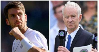 John McEnroe reacts as Brit Cam Norrie joins illustrious list with brilliant Wimbledon win