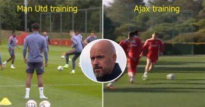 Man Utd players struggle with same training drill Erik ten Hag mastered at Ajax