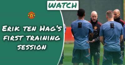 Erik ten Hag caught shouting at Man Utd stars in training footage - "Too many mistakes!"