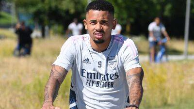 Arsenal's new recruit Gabriel Jesus works out with his new teammates - in pictures