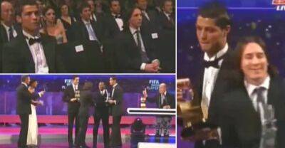 Cristiano Ronaldo's awkward moment with Messi and Pele at 2007 FIFA awards