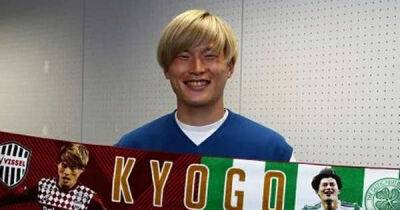 Celtic announce Kyogo merchandise partnership with Japanese club as half-and-half scarf unveiled